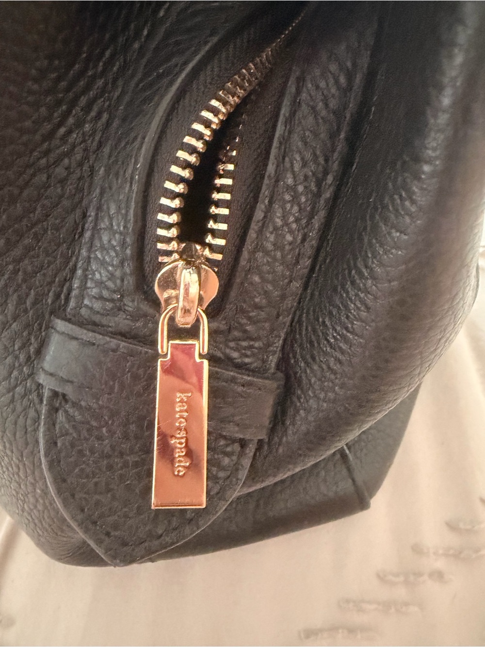 kate spade Black Pebbled Leather Double-Handle Shoulder Bag - Picture 3 of 5